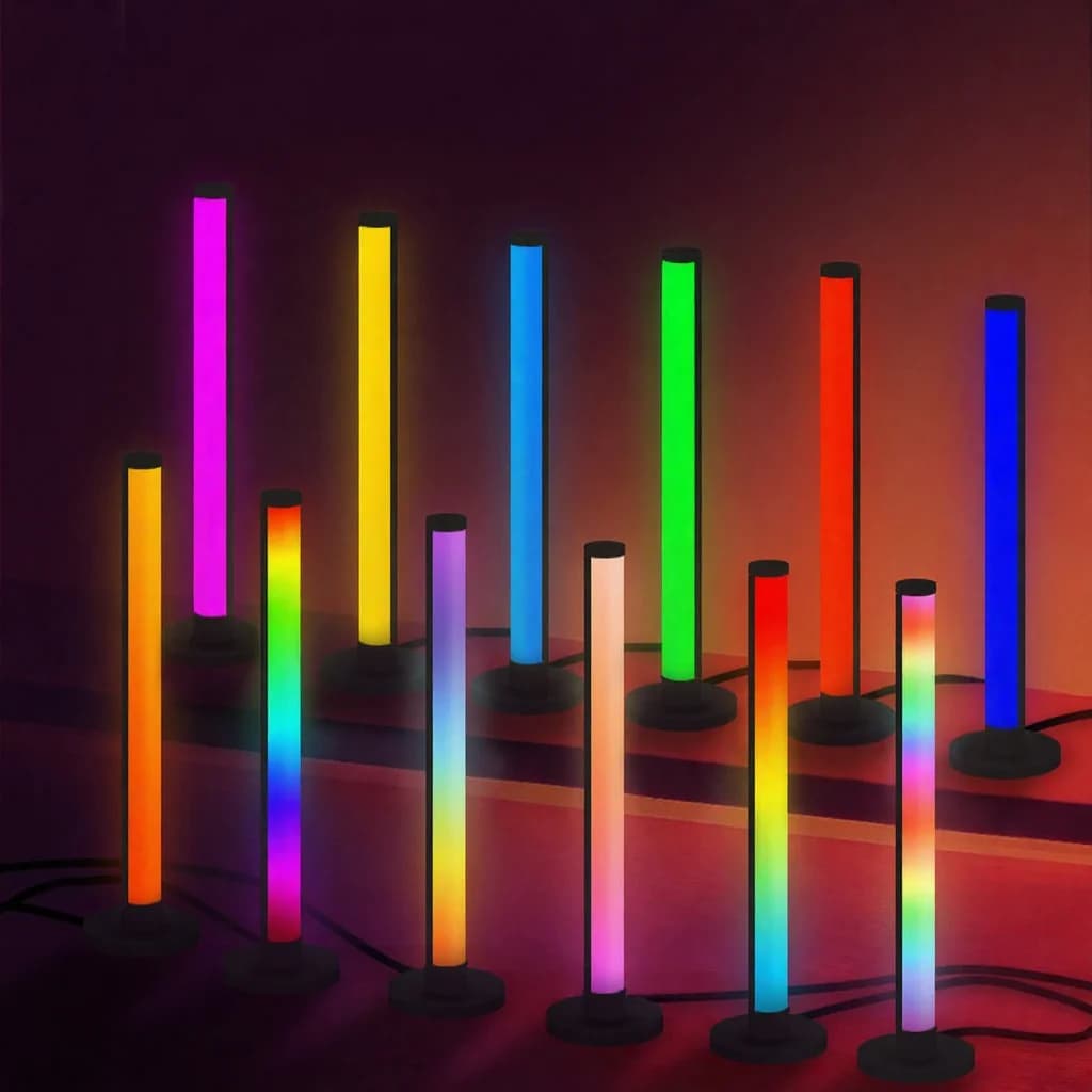 RGB LED stolní lampa reagující na zvuk s ovládáním přes aplikaci