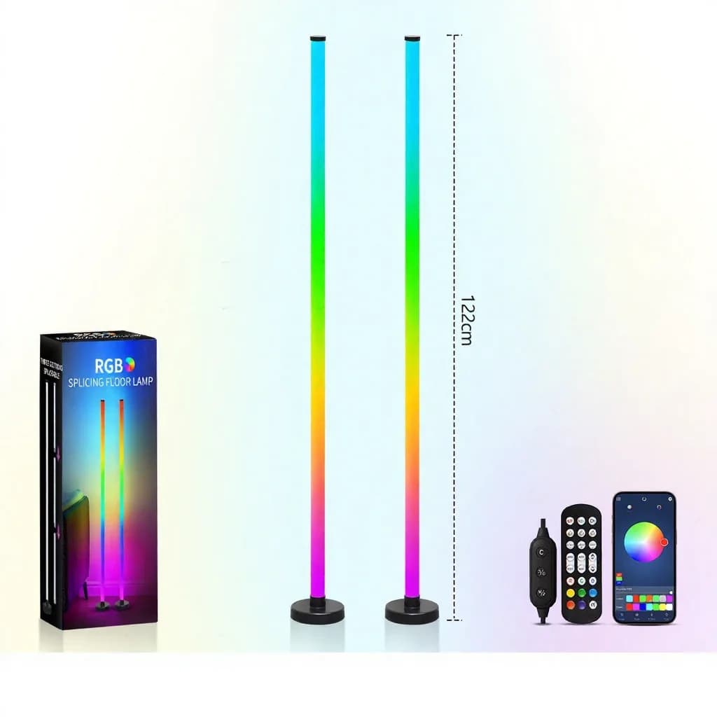 RGB stojací lampa se synchronizací hudby, 360° záře, ovládání přes aplikaci pro hraní her