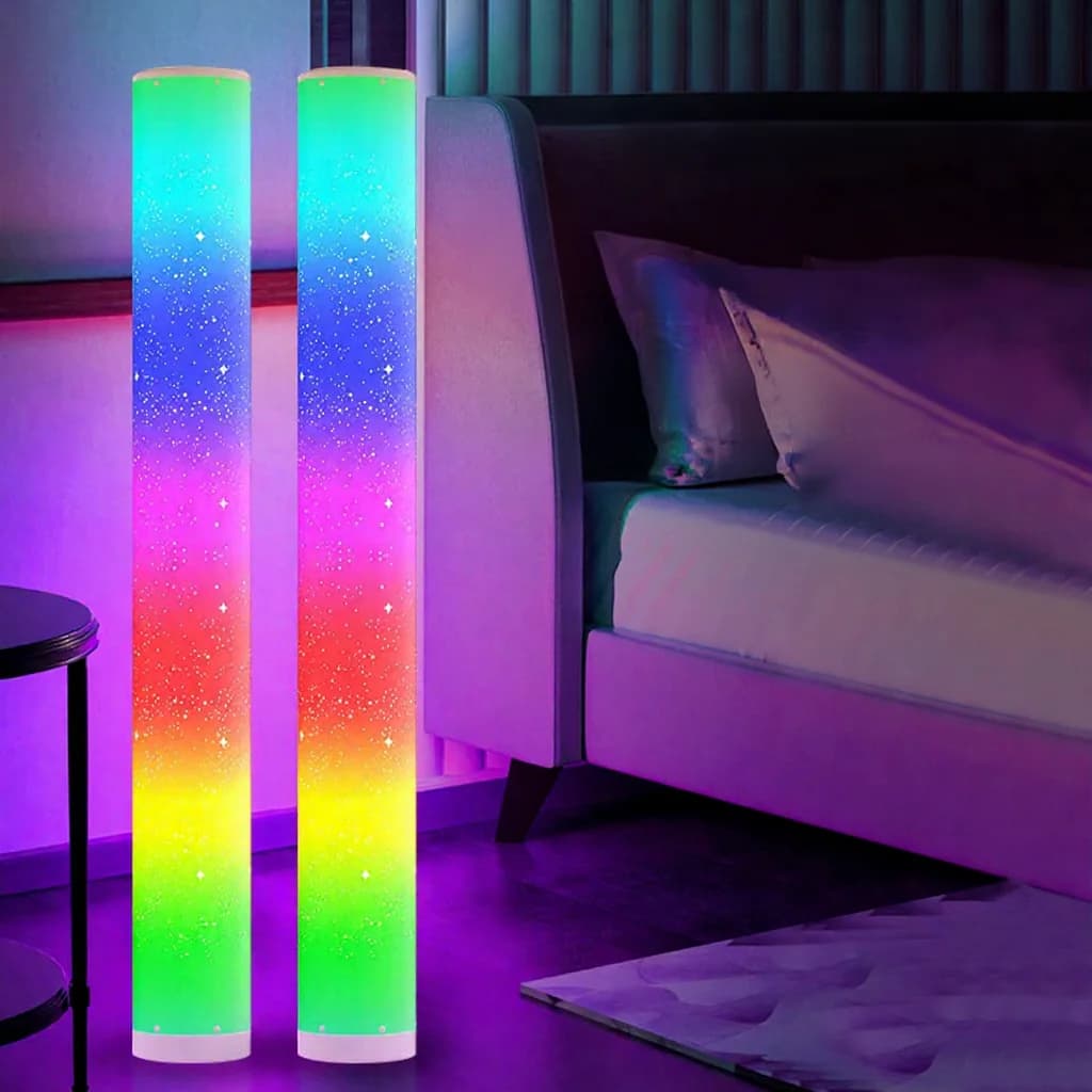 RGB LED stojací lampa s hvězdným efektem a dálkovým ovládáním