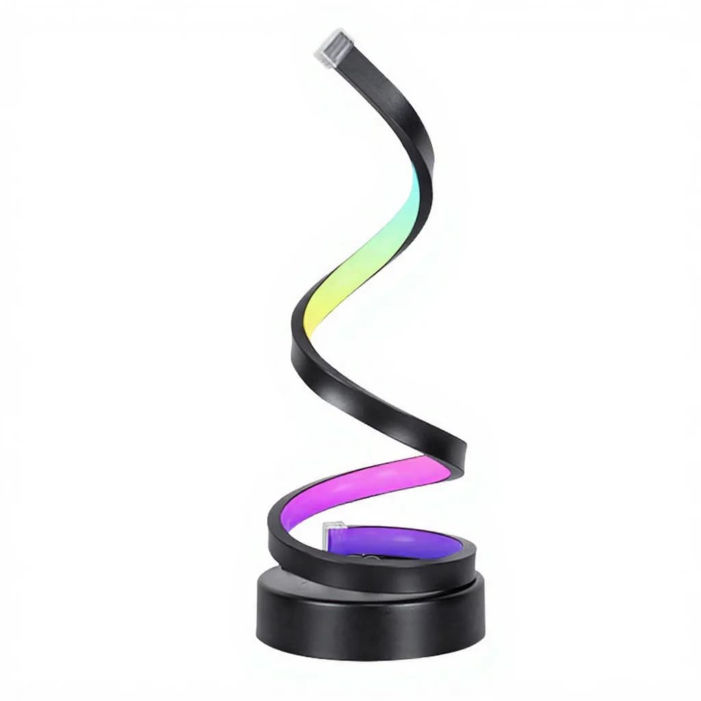 Spirálová RGB atmosférická lampa s reakcí na zvuk a ovládáním aplikací