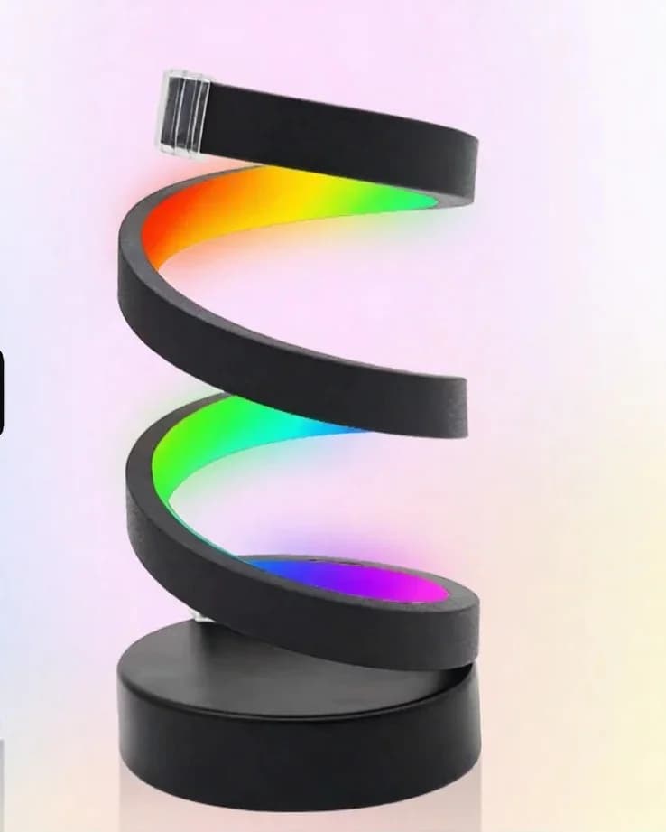 Spirálová RGB atmosférická lampa s reakcí na zvuk a ovládáním aplikací