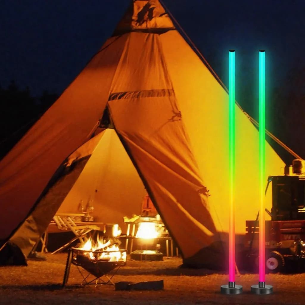 RGB stojací lampa se synchronizací hudby, 360° záře, ovládání přes aplikaci pro hraní her
