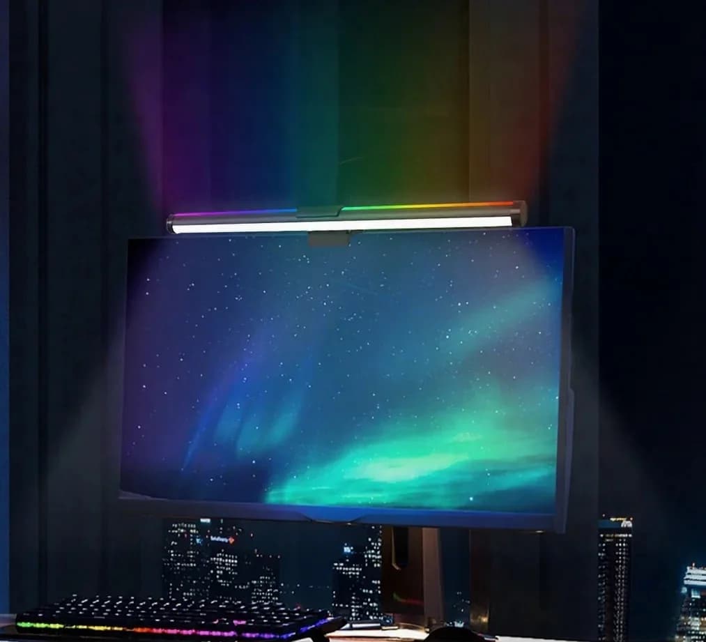 LED světelná lišta na monitor napájená přes USB, stolní lampa na obrazovku