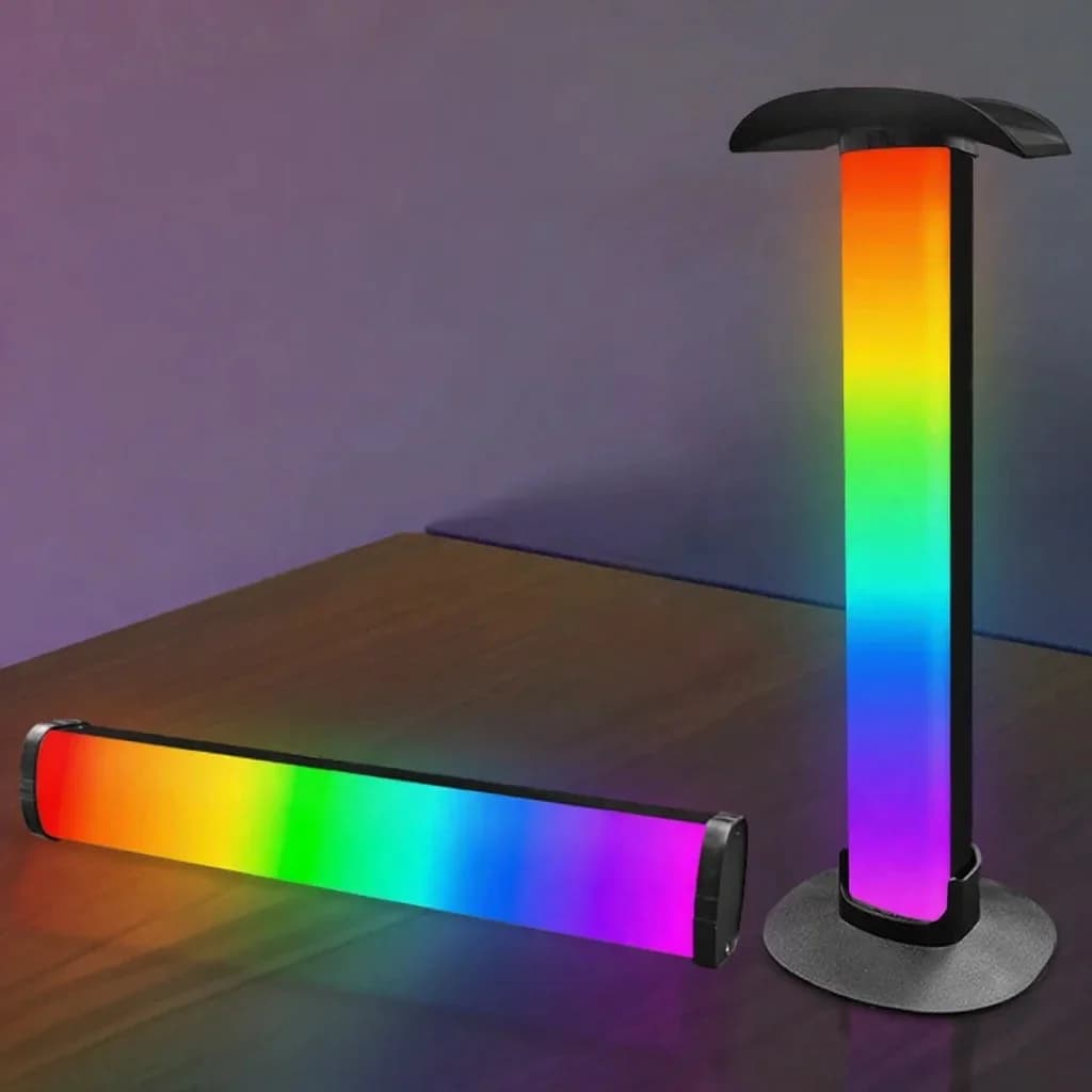 RGB herní atmosférická lampa se stojanem na sluchátka a synchronizací zvuku