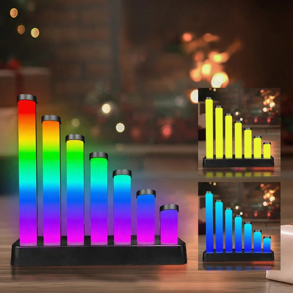 RGB LED stolní lampa reagující na zvuk s ovládáním aplikací