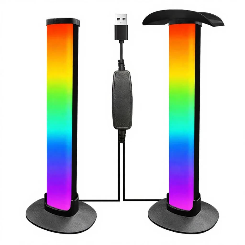 RGB herní atmosférická lampa se stojanem na sluchátka a synchronizací zvuku