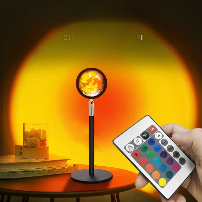 USB projekční lampa Západ slunce RGB atmosférické světlo