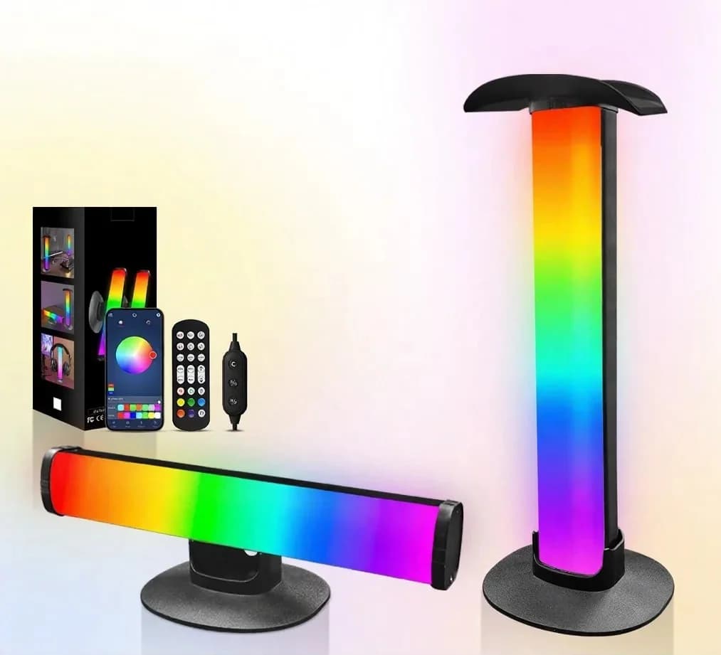 RGB herní atmosférická lampa se stojanem na sluchátka a synchronizací zvuku