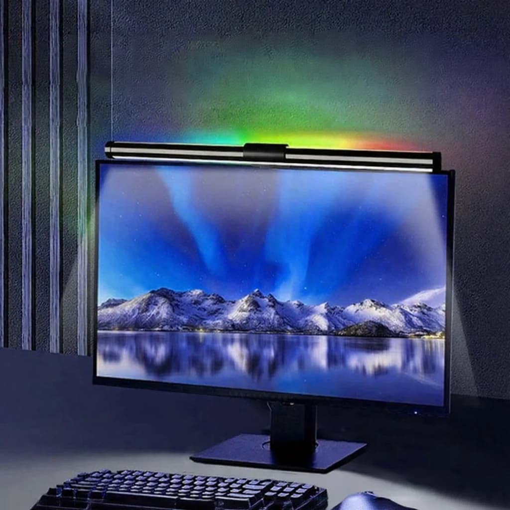 LED světelná lišta na monitor napájená přes USB, stolní lampa na obrazovku