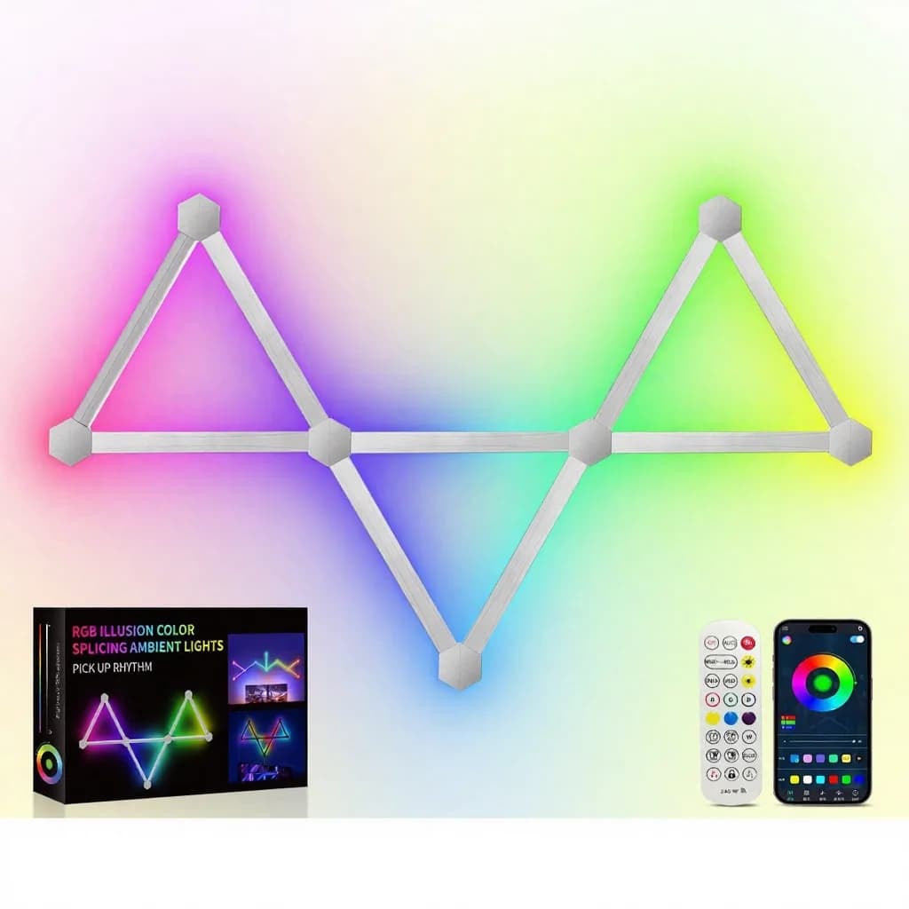 Chytré RGB LED nástěnné světla s možností spojování, ovládání aplikací a synchronizace hudby