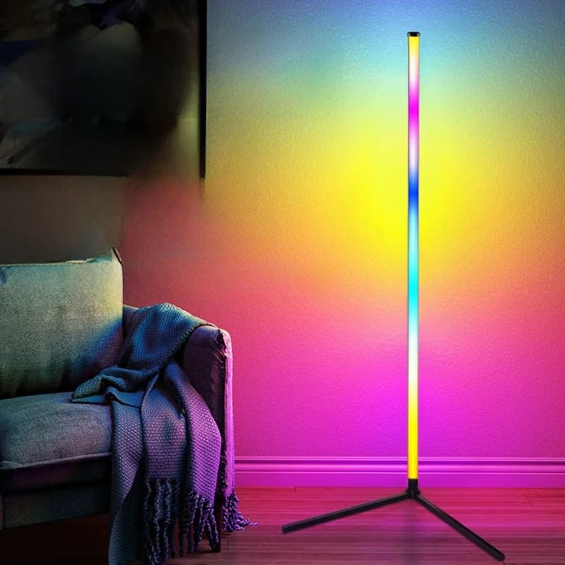 Podlahová lampa RGB se synchronizací hudby, dálkovým a aplikačním ovládáním
