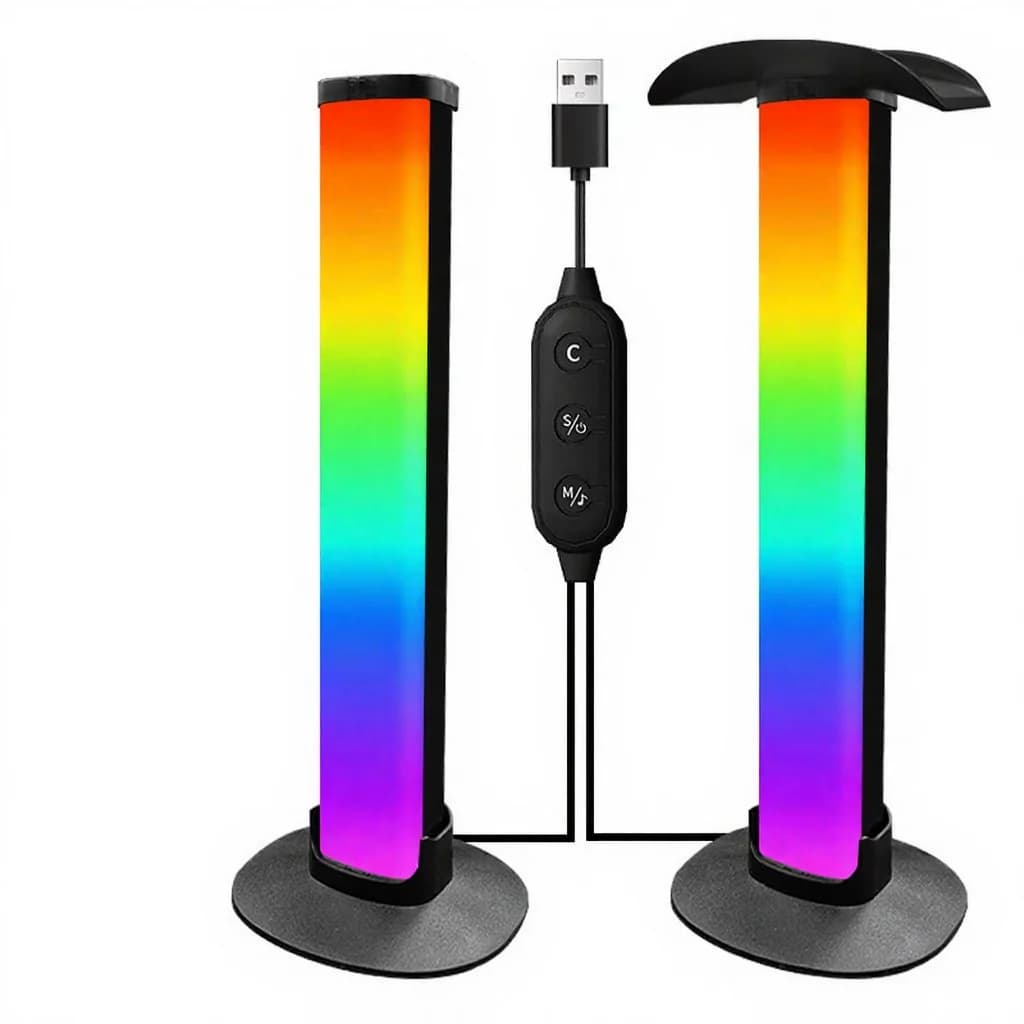 RGB herní atmosférická lampa se stojanem na sluchátka a synchronizací zvuku