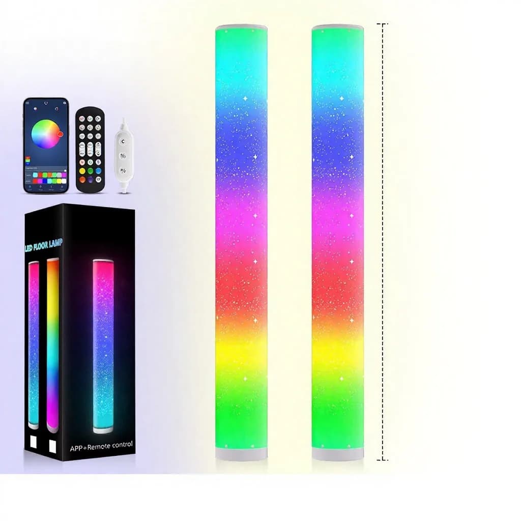 RGB LED stojací lampa s hvězdným efektem a dálkovým ovládáním