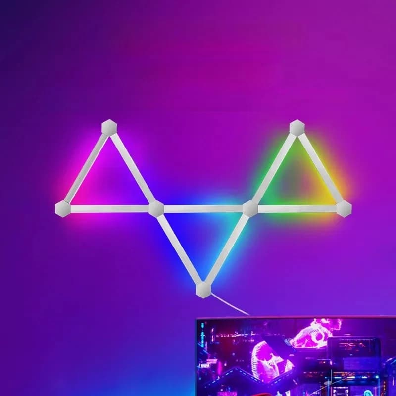 Chytré RGB LED nástěnné světla s možností spojování, ovládání aplikací a synchronizace hudby