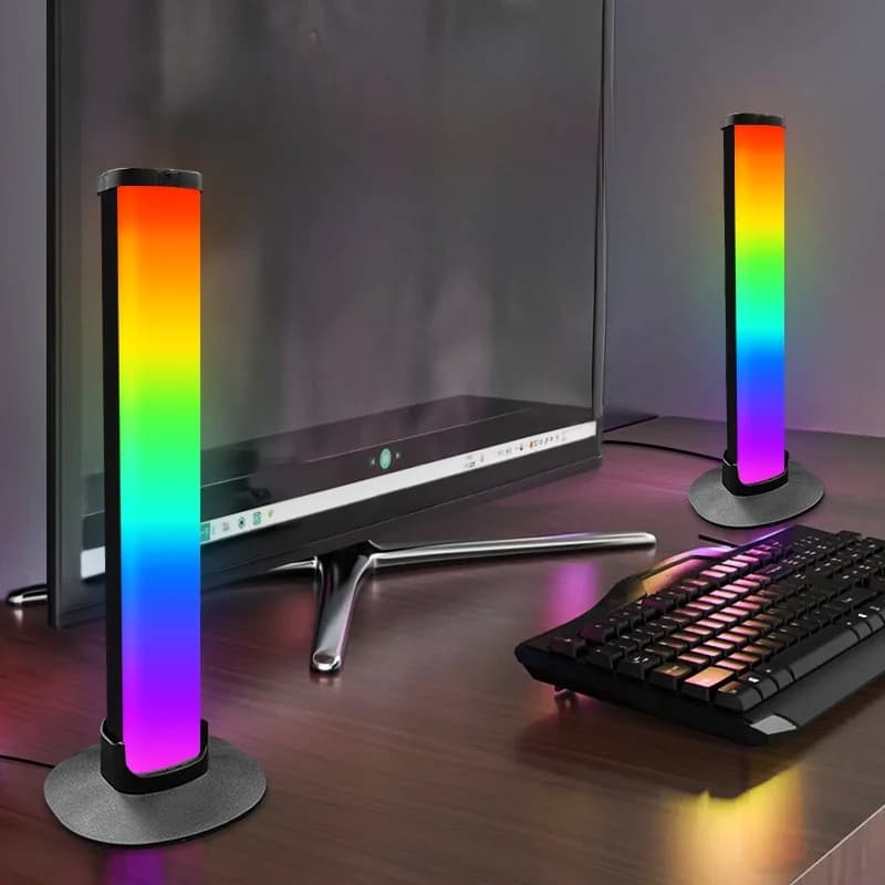 RGB herní atmosférická lampa se stojanem na sluchátka a synchronizací zvuku