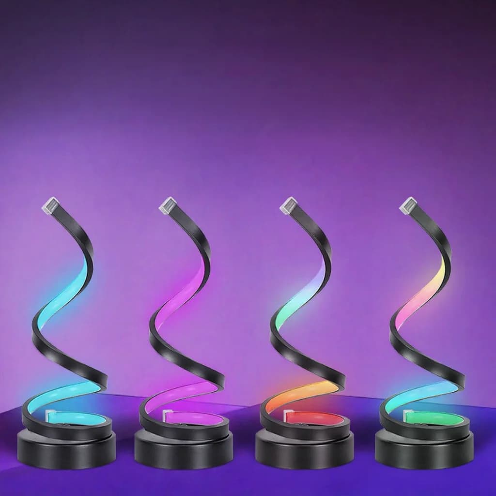Spirálová RGB atmosférická lampa s reakcí na zvuk a ovládáním aplikací