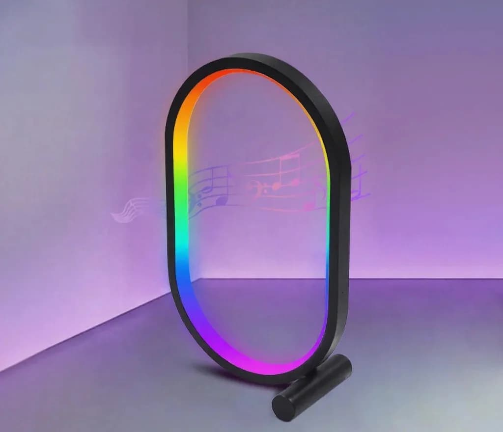 RGB stolní lampa se synchronizací hudby, ovládáním aplikací a světly reagujícími na zvuk