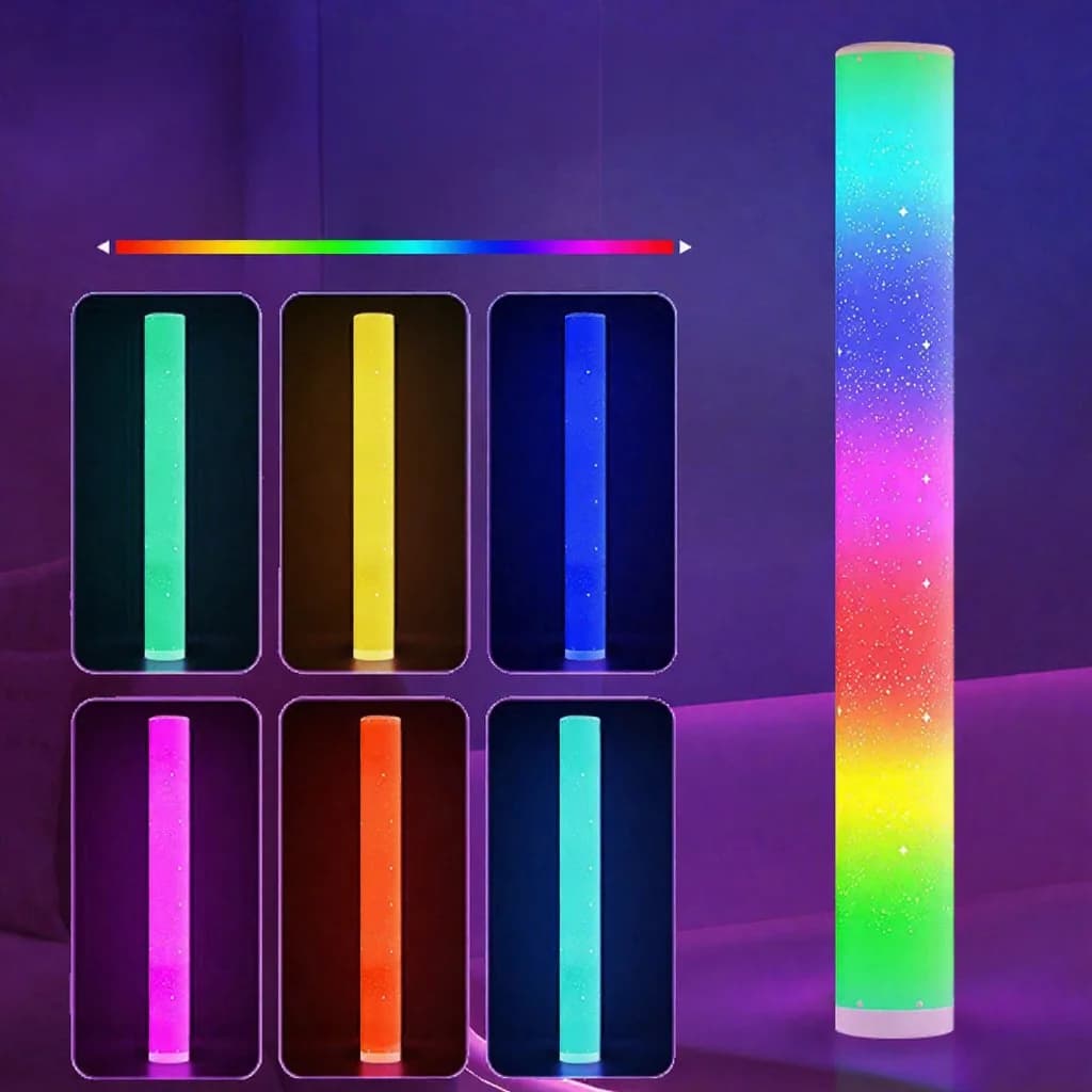 RGB LED stojací lampa s hvězdným efektem a dálkovým ovládáním