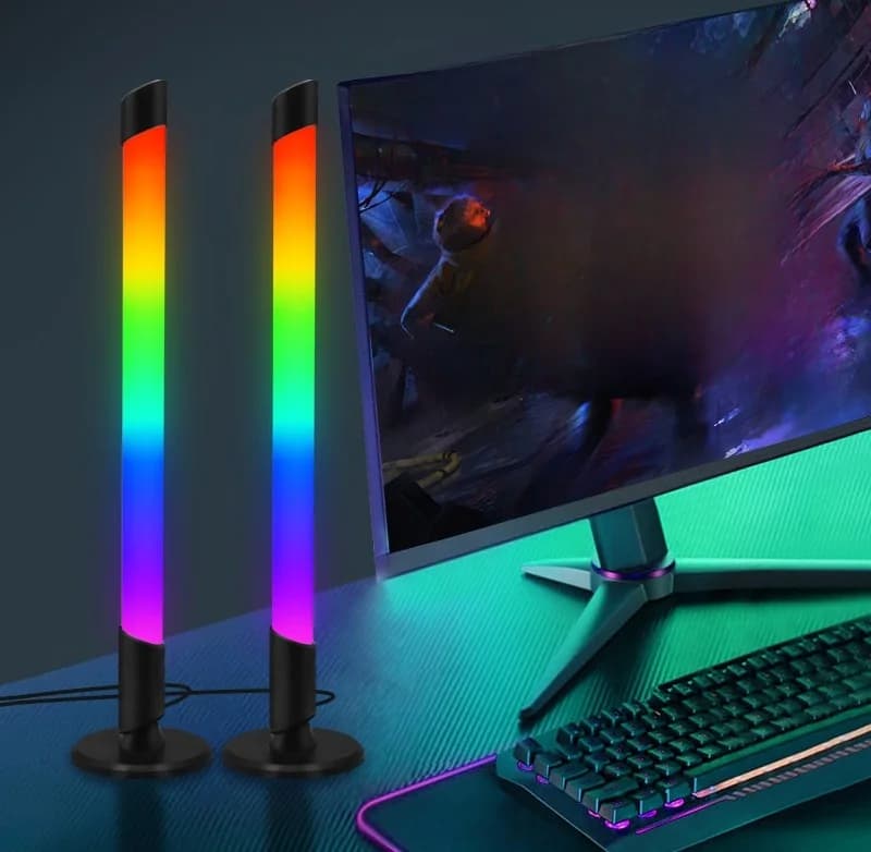 USB RGB atmosférické světlo synchronizované s hudbou pro stolní gaming