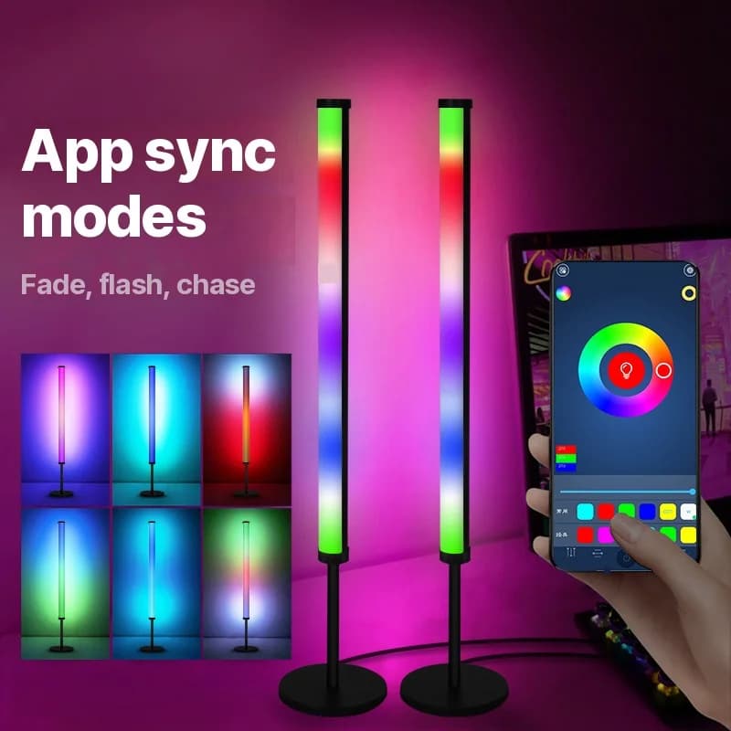 RGB LED stolní atmosférická lampa se synchronizací hudby a ovládáním přes aplikaci