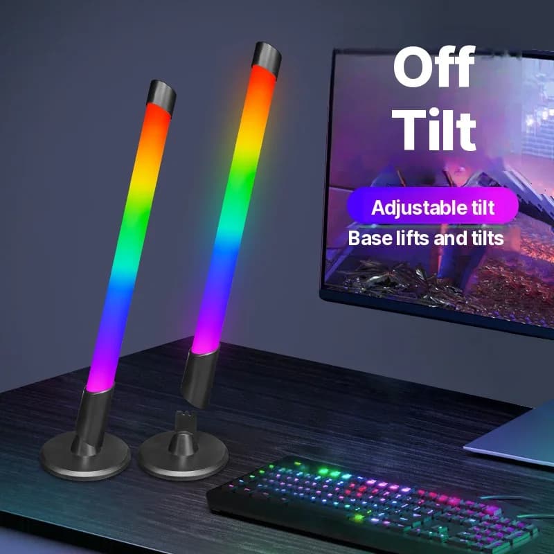 USB RGB atmosférické světlo synchronizované s hudbou pro stolní gaming