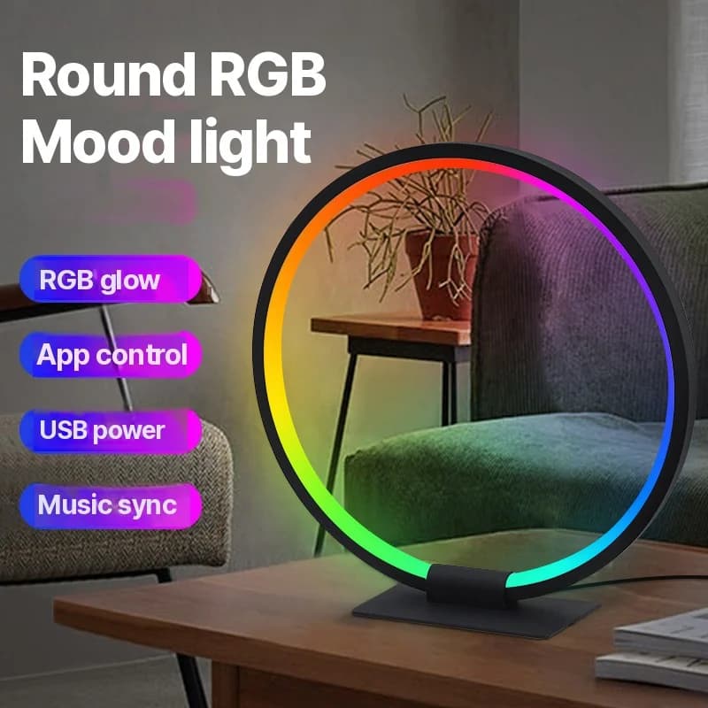 RGB LED atmosférické noční světlo se synchronizací hudby