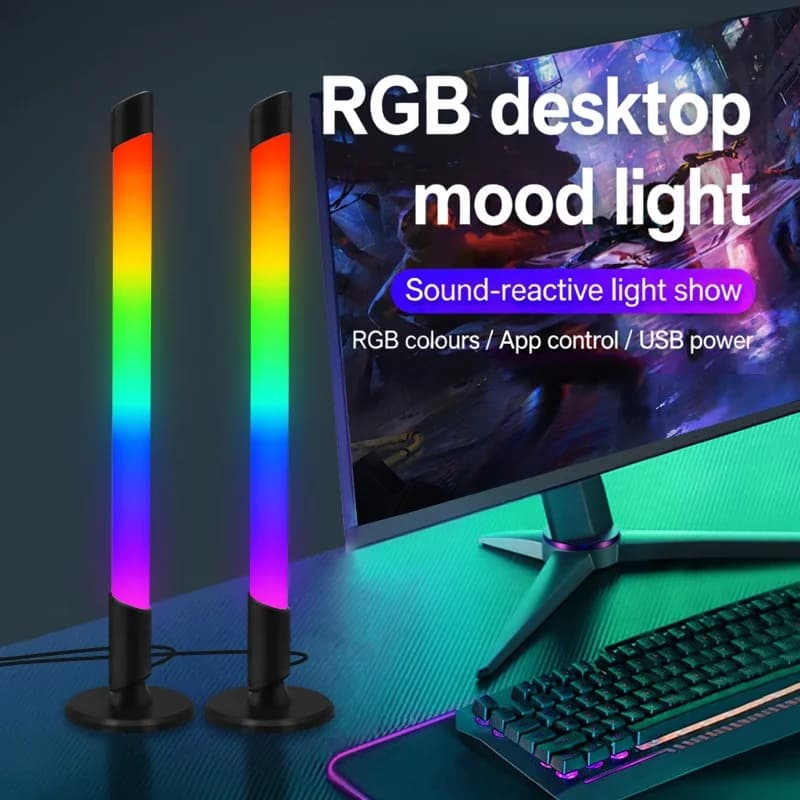USB RGB atmosférické světlo synchronizované s hudbou pro stolní gaming