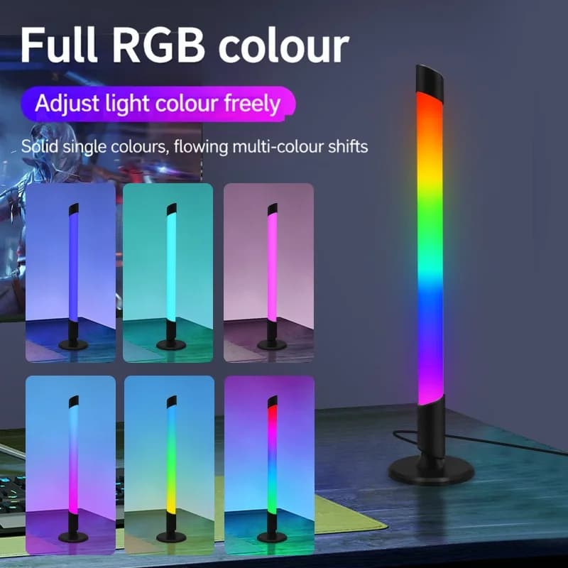 USB RGB atmosférické světlo synchronizované s hudbou pro stolní gaming
