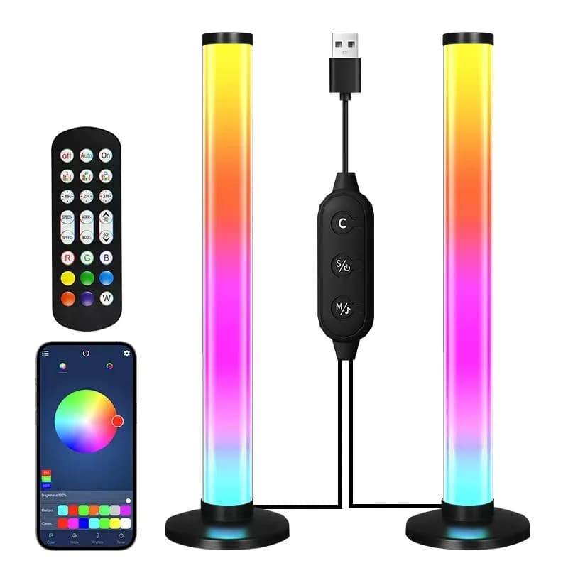 RGB LED stolní lampa reagující na zvuk s ovládáním přes aplikaci