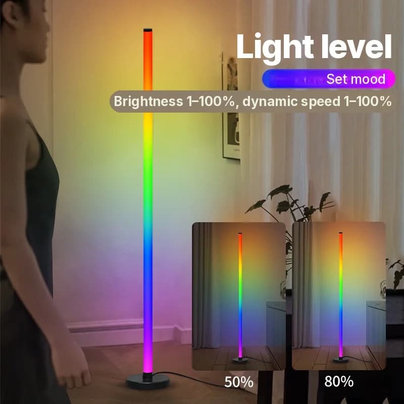 RGB skládací stojací lampa se synchronizací hudby a ovládáním přes aplikaci