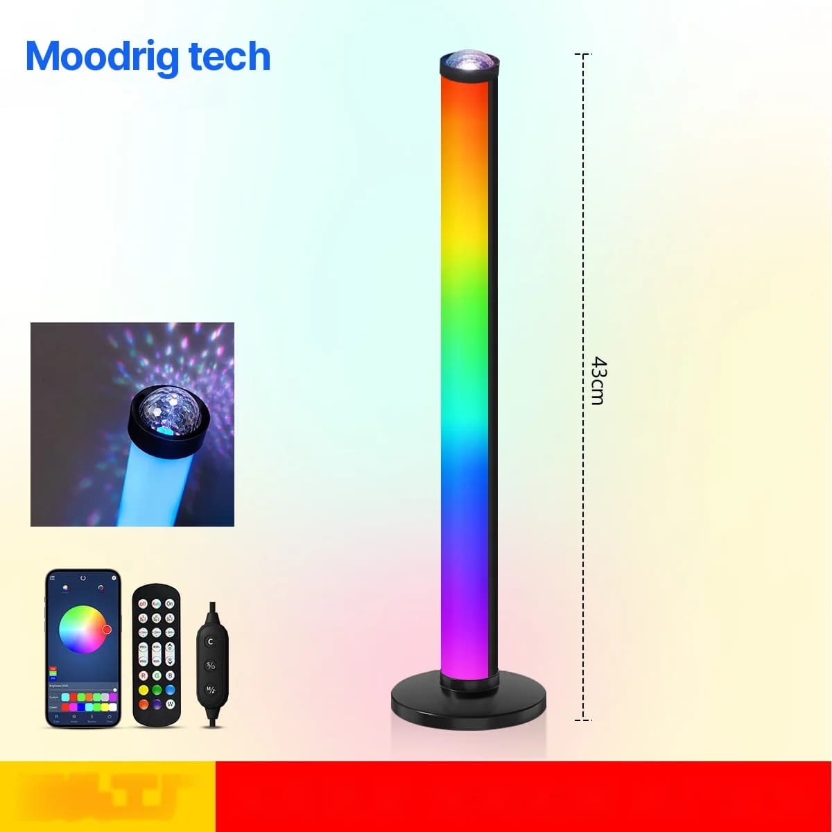 RGB projekční atmosférická lampa se synchronizací hudby a dálkovým ovládáním