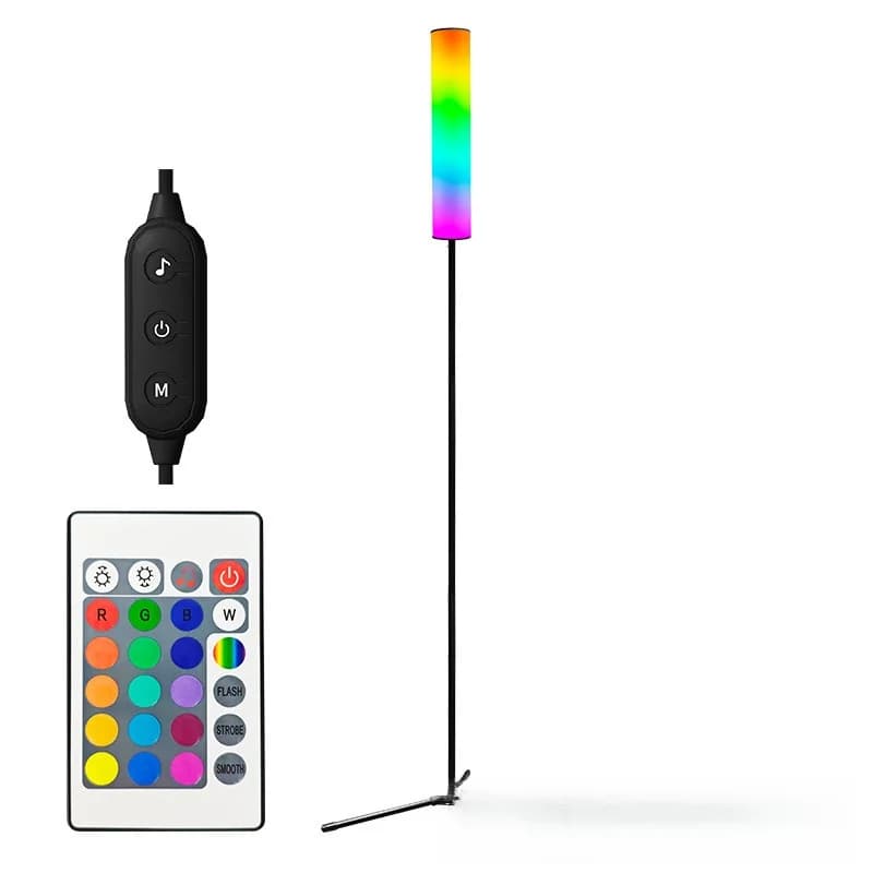 RGB LED stojací lampa na trojnožce s dálkovým ovládáním