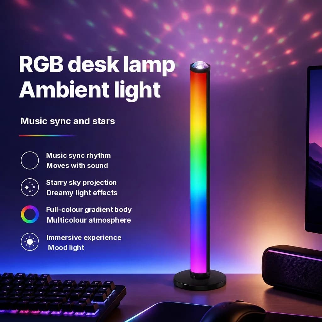 RGB projekční atmosférická lampa se synchronizací hudby a dálkovým ovládáním