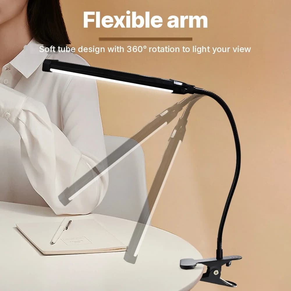 USB LED klipová lampička na čtení a studium