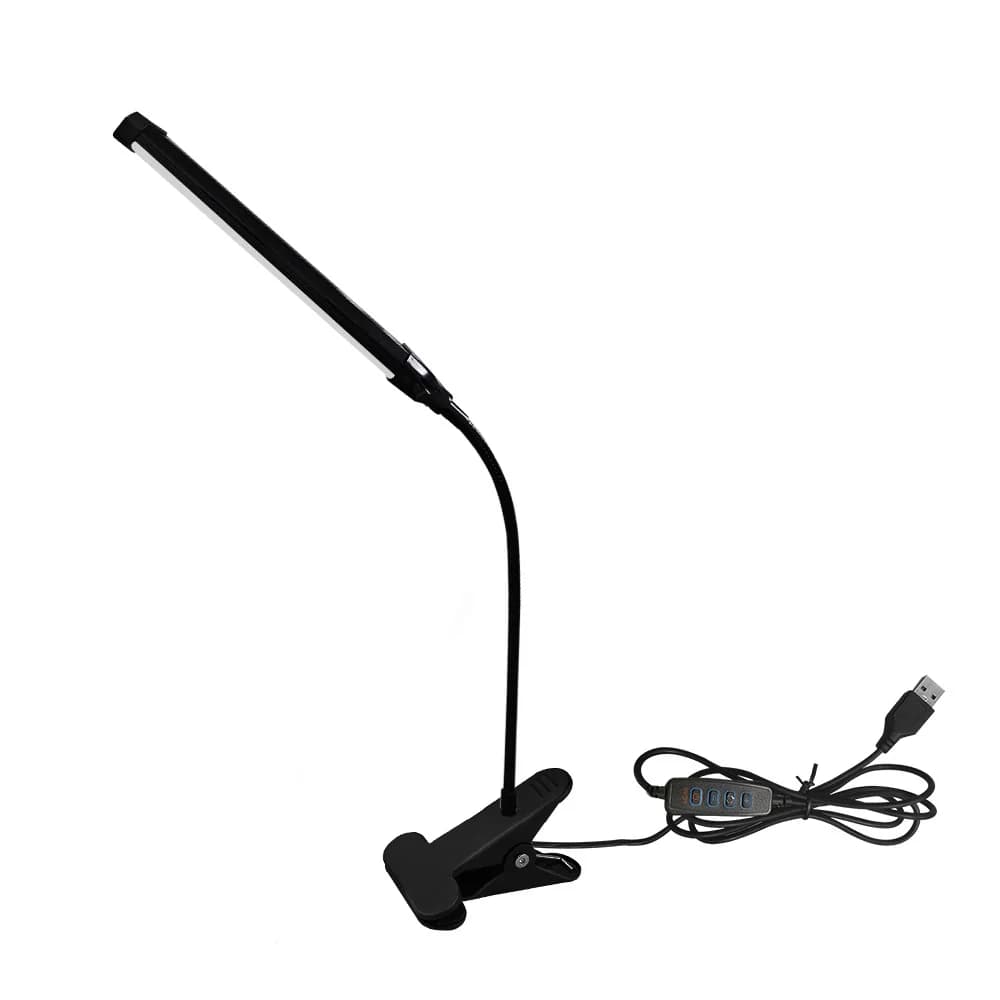 USB LED klipová lampička na čtení a studium